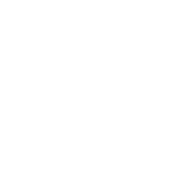 A simple, round clock icon with no numbers. The clock shows the time as 10:10, with the hour hand pointing at 10 and the minute hand at 2. The design is minimalistic, with bold white lines for the clock and hands on a light gray background.