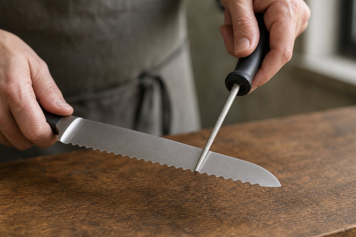 how-serrated-knives-are-actually-sharpened How serrated knives are actually sharpened